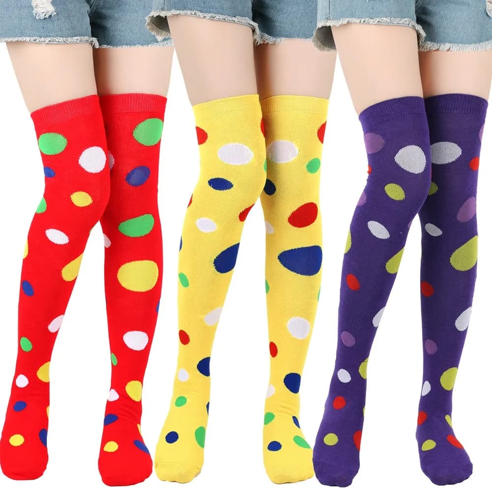 Cartoon Polka-dot Cow Stockings Over-the-knee Socks Cosplay Prop Socks Holiday Dress Funny and Interesting Creative Design