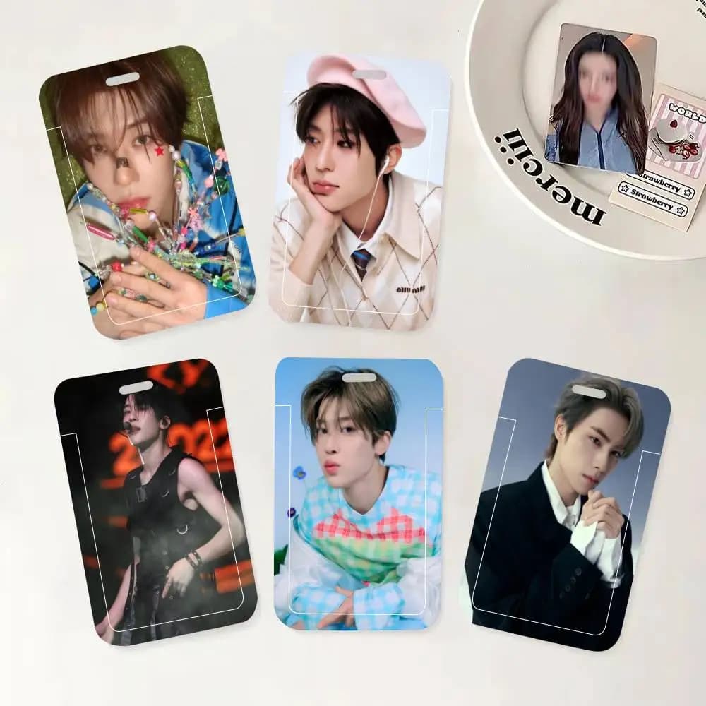 Porta badge Kpop Sion con cordino da collo, portachiavi e custodia per credenziali da lavoro - Regalo