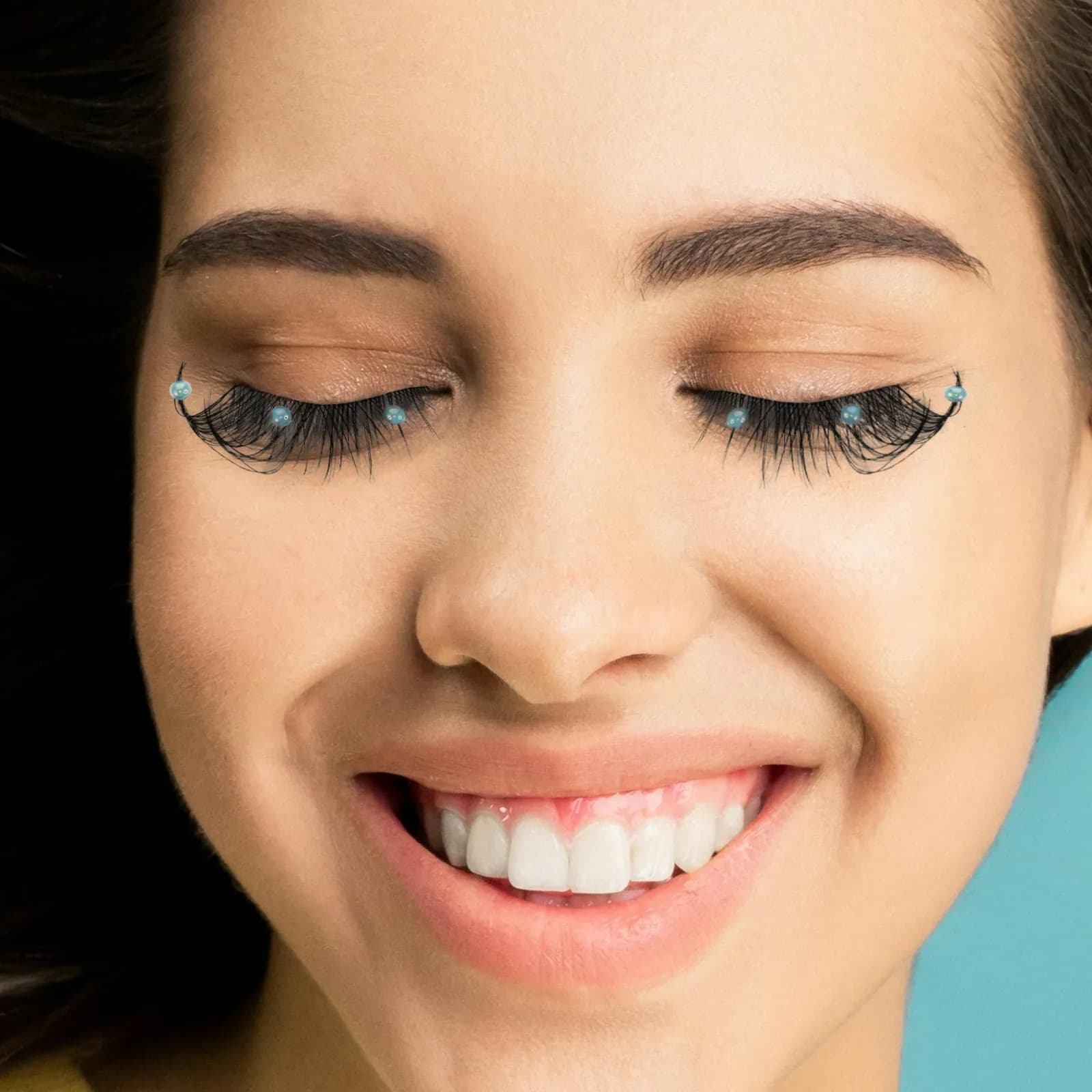 5 Paia di Ciglia Finte in Plastica con Strass, Effetto Naturale, Facili da Applicare per Cosplay, Eventi, Club, Uso Quotidiano, Ciglia Glitterate