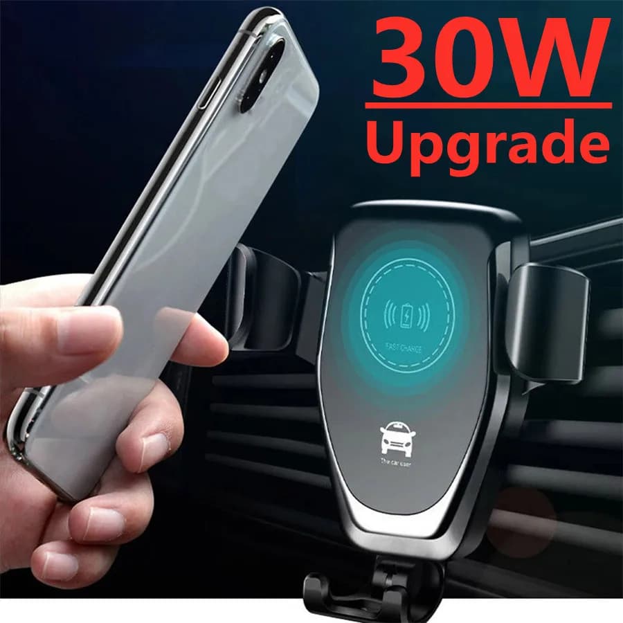 Caricabatterie rapido Wireless da 30W supporto per auto presa d'aria supporto per telefono cellulare supporto di ricarica per IPhone 13 12 11 Pro Max X Xiaomi Samsung