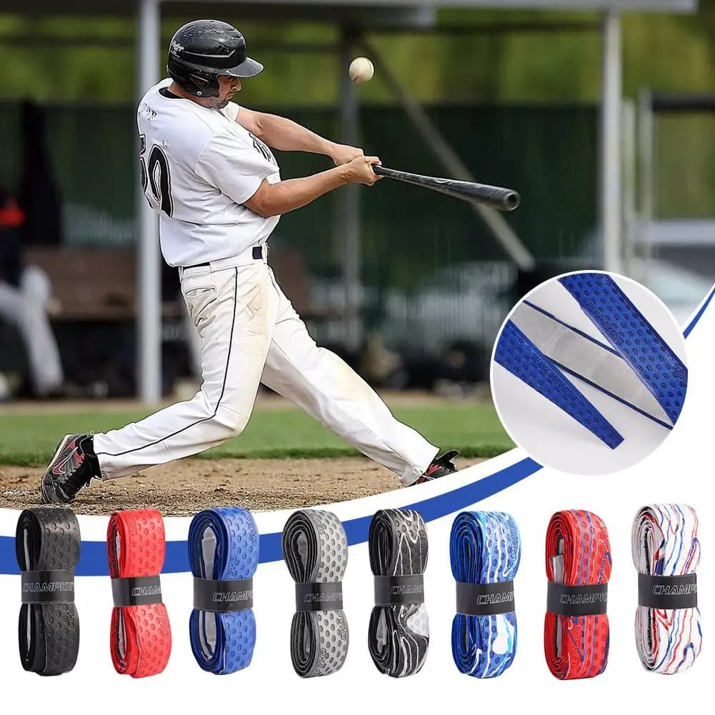 Bat Grip Tape For Baseball Absorbs Sweat Tennis Grip Racket,Baseball Handle Grip PU Anti-slip Overgrip Sweatband Tape H2K3