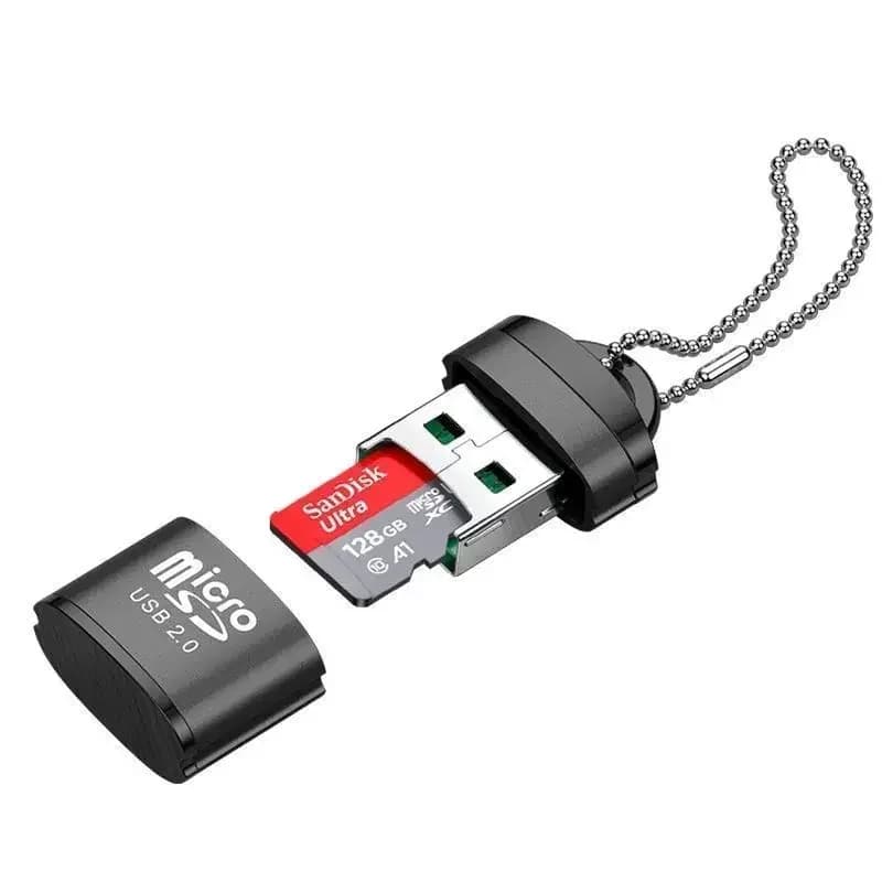 Mini lettore di schede in lega di alluminio Microsd/Scheda TF/Scheda di memoria per telefono cellulare Lettore di schede 2.0 ad alta velocità