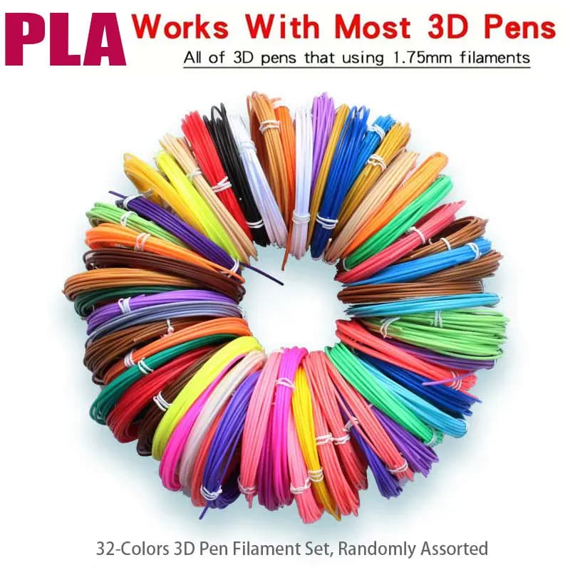 3D Pen with Filament PLA 1.75mm in 32 Colors with Various 3D Pen Combinations Material for Brush Lines