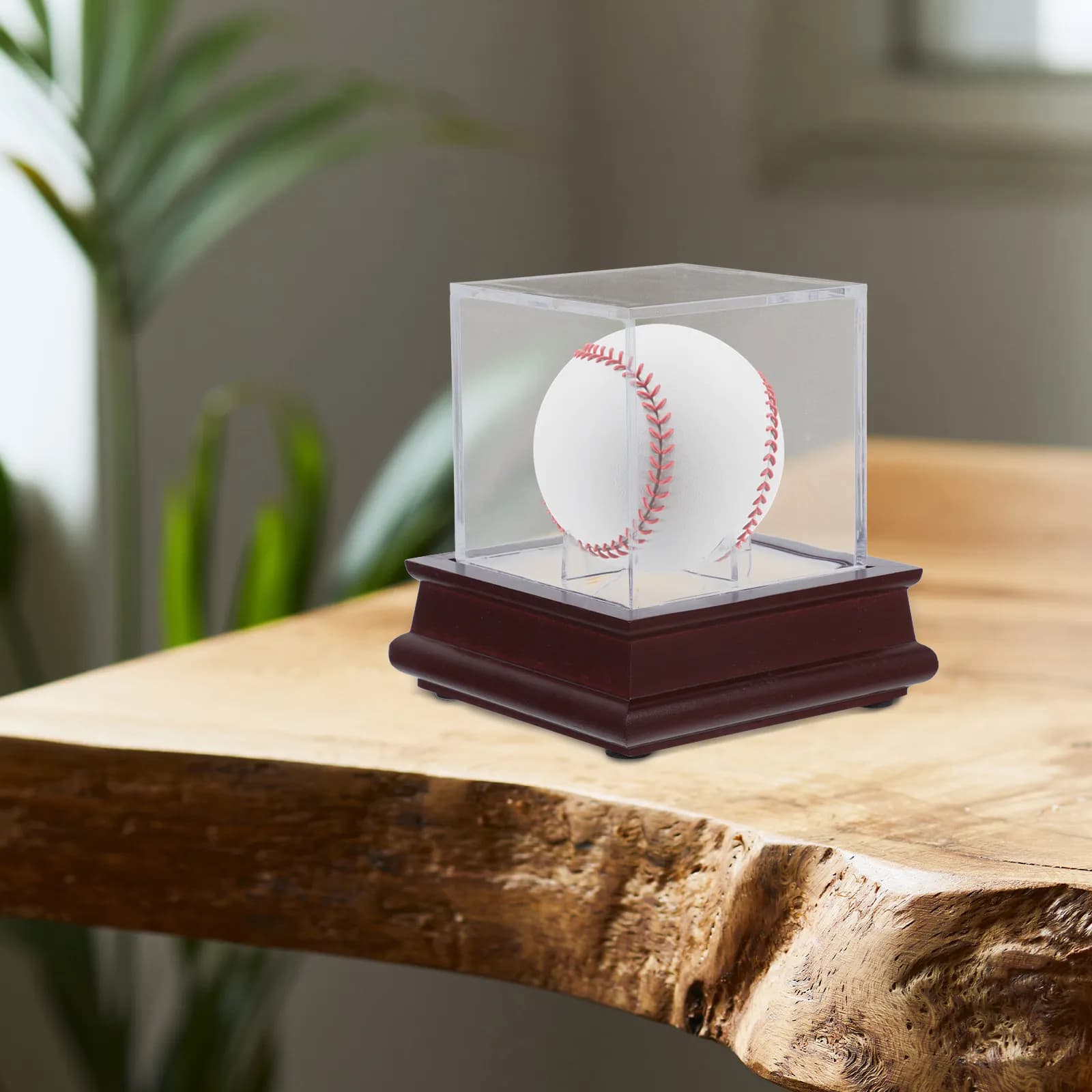 Espositore in Acrilico Trasparente con Base Robusta per Memorabilia Sportive, Protezione per Collezioni di Baseball, Softball e Tennis