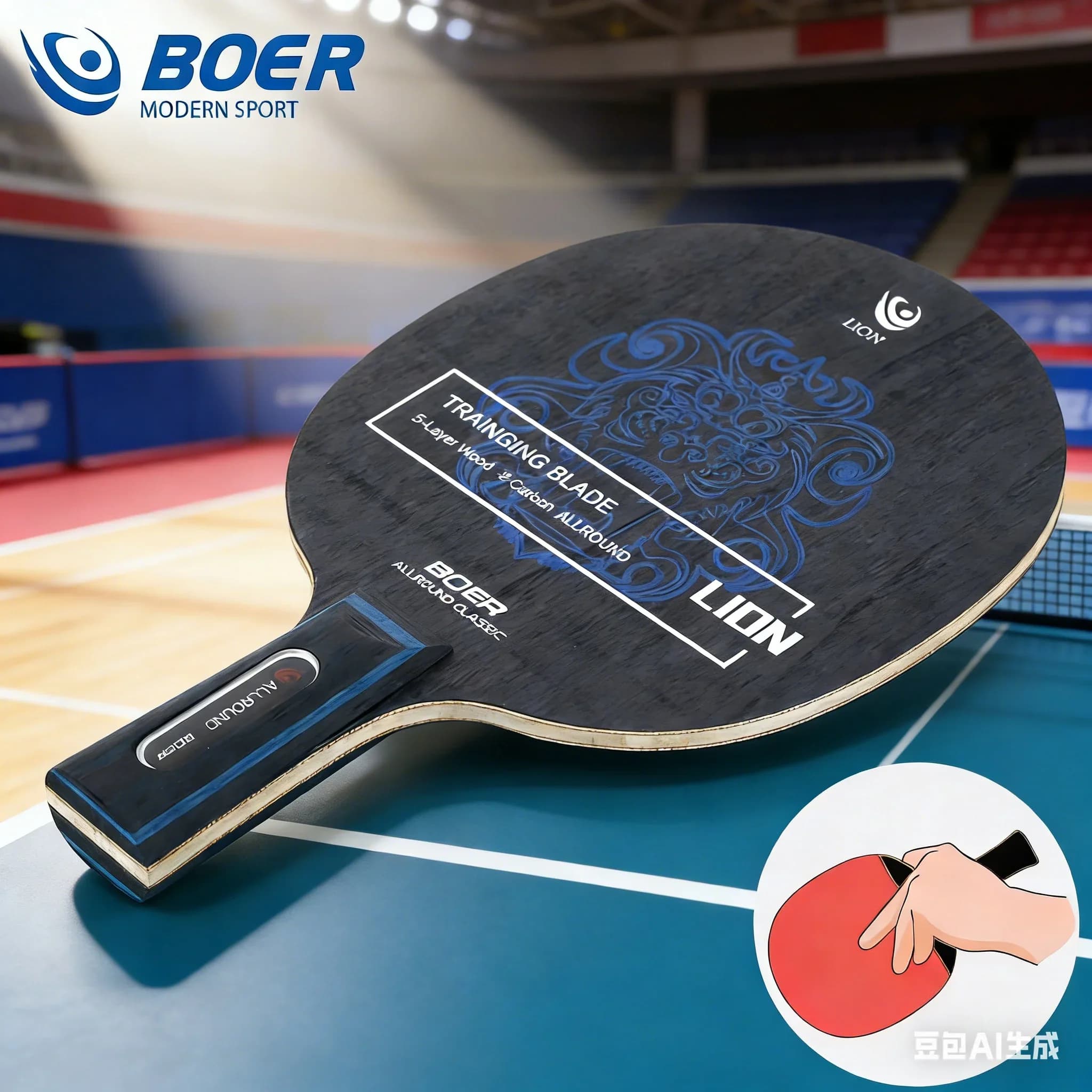Ping Pong rack with 7-layer base, Corta/Lunga handle, Horizontal/Vertical socket for Ping-pong Accessories