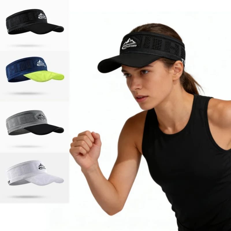 Cappellini Estivi Traspiranti da Corsa per Uomo e Donna, Anti-UV, per Tennis, Golf, Baseball, Asciugatura Rapida, Visiera in Rete, Cappello da Pesca e Parasole