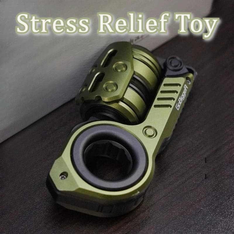 Metal Multi-functional Fidget Spinner Toy Push Slider Combo EDC Stress Relief Gadget Adult Anti-anxiety Decompression Gift