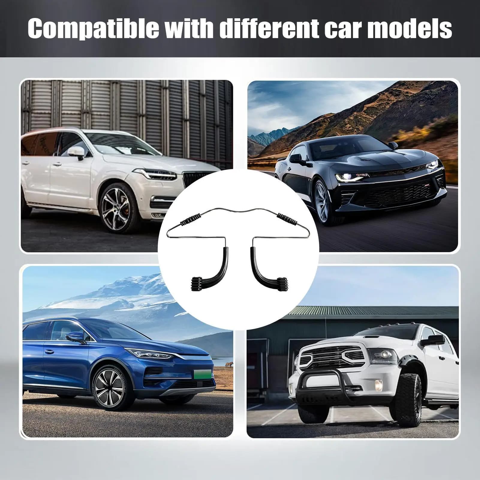 Appendiabiti per auto Forniture automatiche multifunzionali regolabili in acciaio inossidabile Ganci appendiabiti per seggiolino auto per viaggi su strada