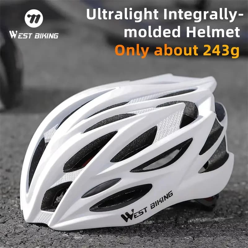 WEST BIKING Ultralight Cycling Helmet Integrated Bicycle Helmet MTB Men Women's Bike Bicycle Helmet Cycling Safety Bike Accessories