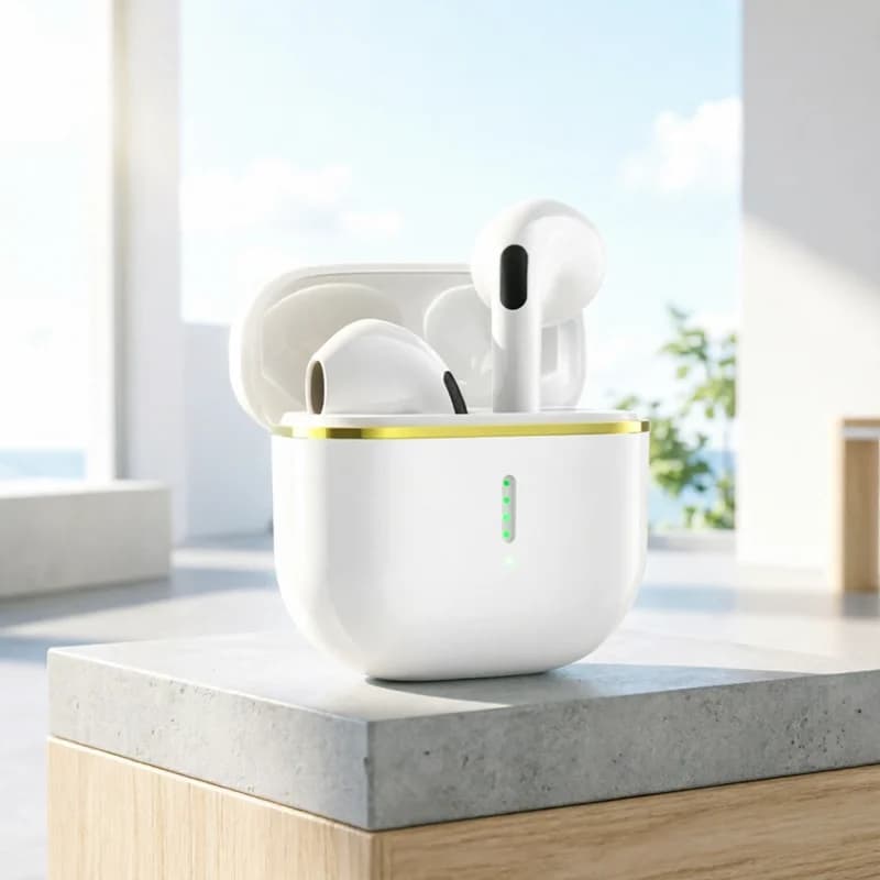 Auricolari Bluetooth Wireless X85 TWS, Cuffie Trasparenti con ENC, Display Digitale LED, Audio Stereo per Sport