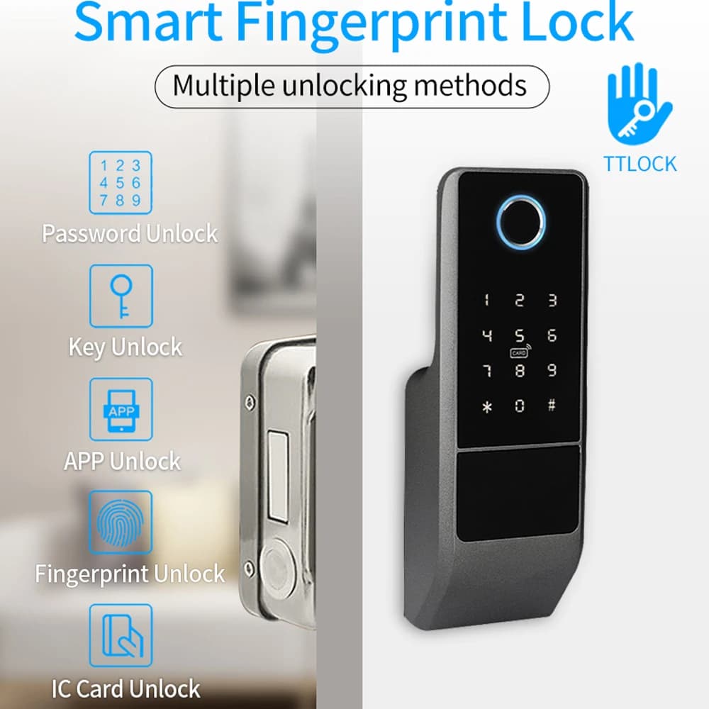 TTLock Bluetooth impronta digitale impermeabile cancello esterno codice di accesso carta Rfid serratura intelligente senza chiave