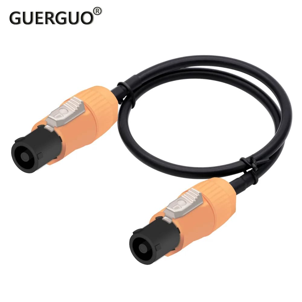 Cavo Powercon per luce da palcoscenico impermeabile GuerGuo 1PC, connettore per cavo ca NAC3FCA NAC3FCB, alimentazione 250V 20A, con CE/Rohs 1M-10M