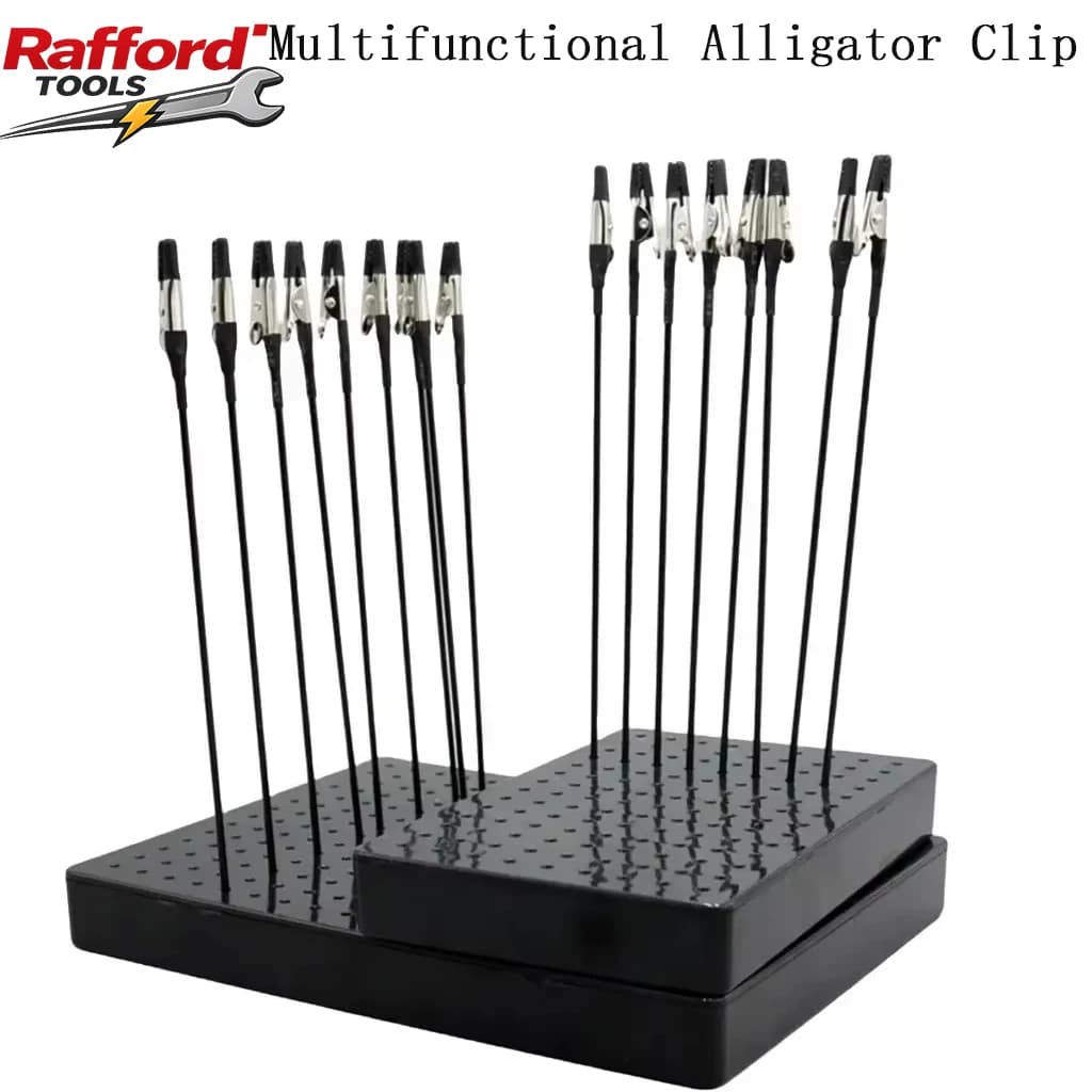 Rafford Painting Stand Base with 10pcs Metal Flexible Alligator Clips for Gundam Scale Model Making Tools Airbrush Crafting DIY