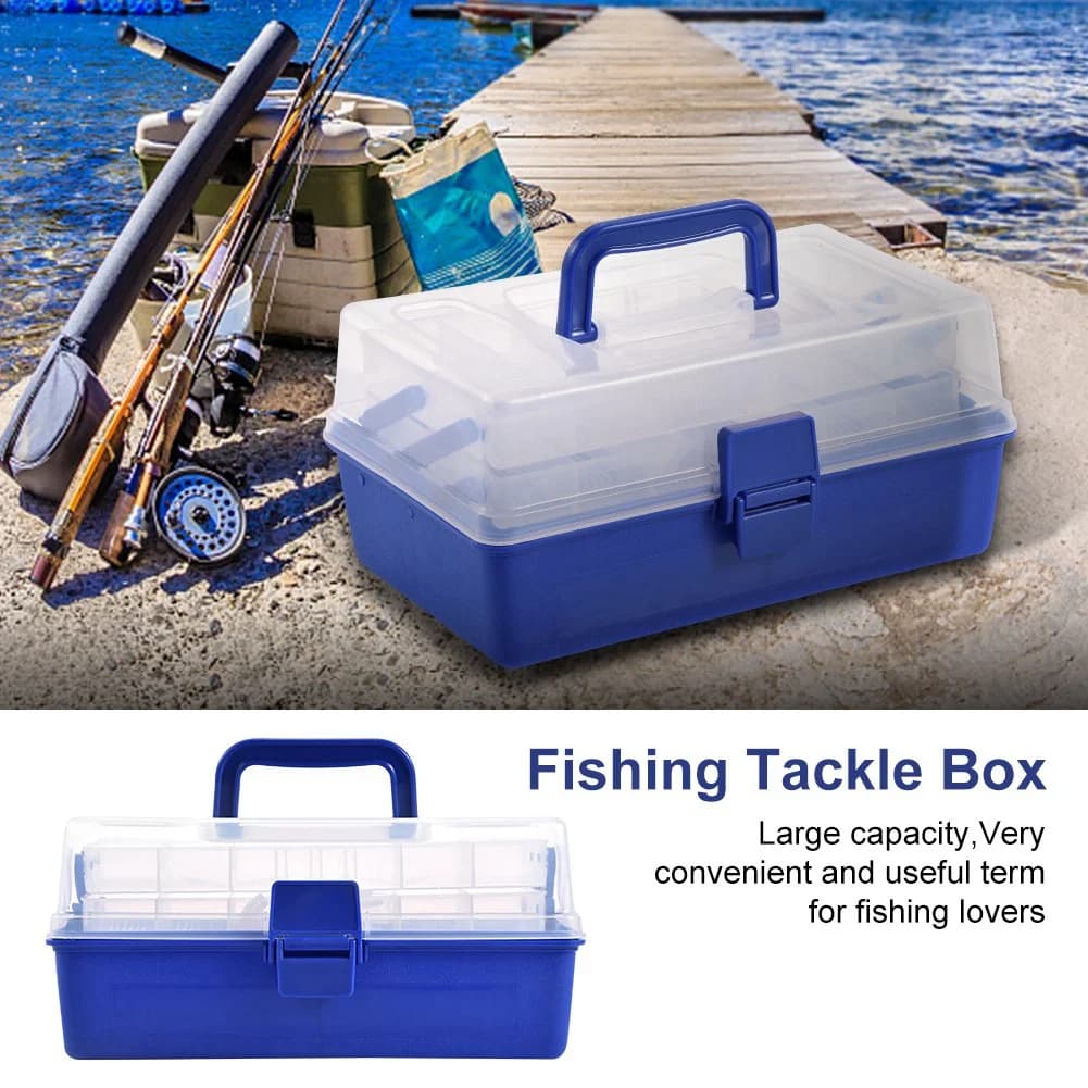 3 Layer Plastic Fishing Equipment Storage Box for Elastic Hooks