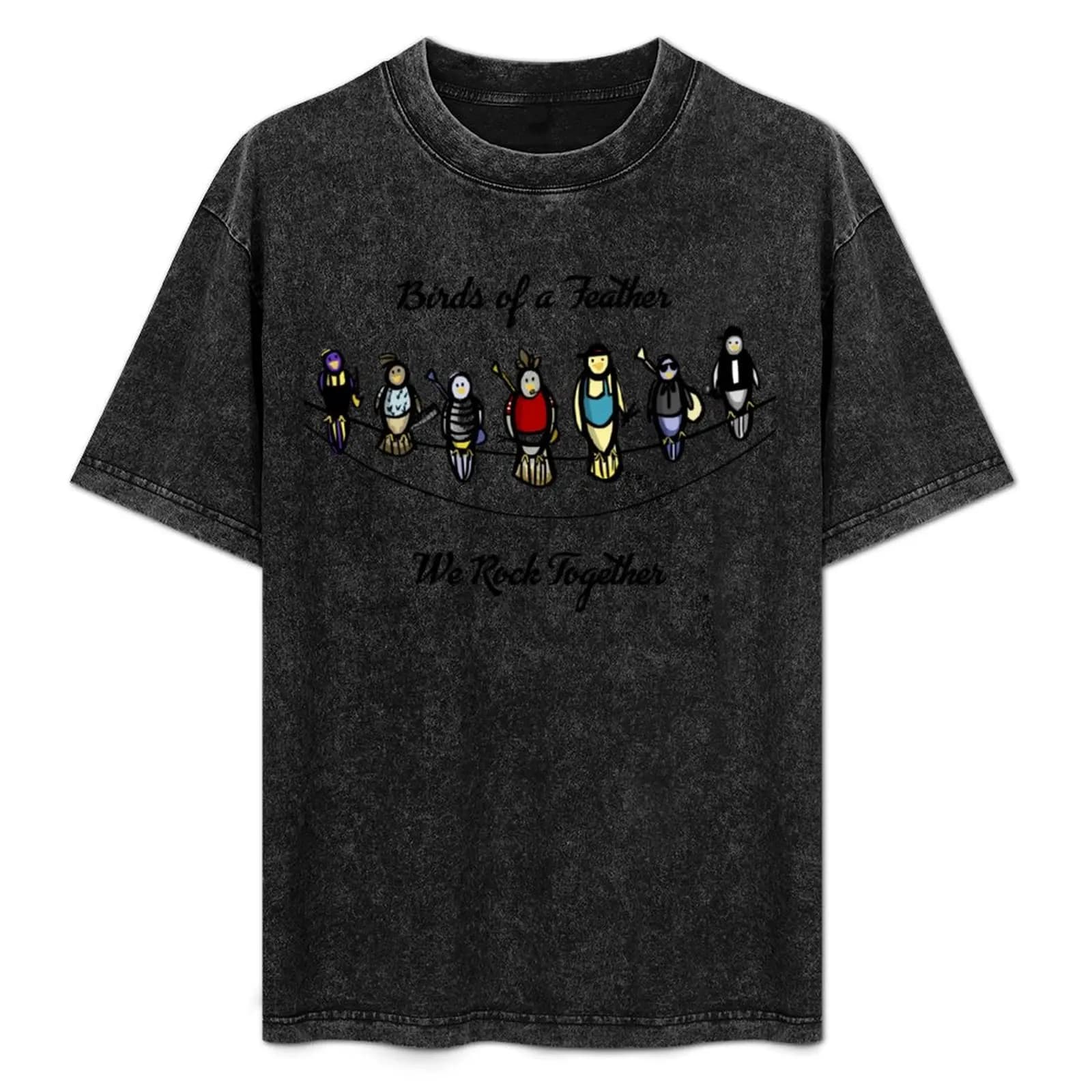 T-shirt Birds of A Feather, We Rock Together, maglietta da lavoro in tessuto resistente