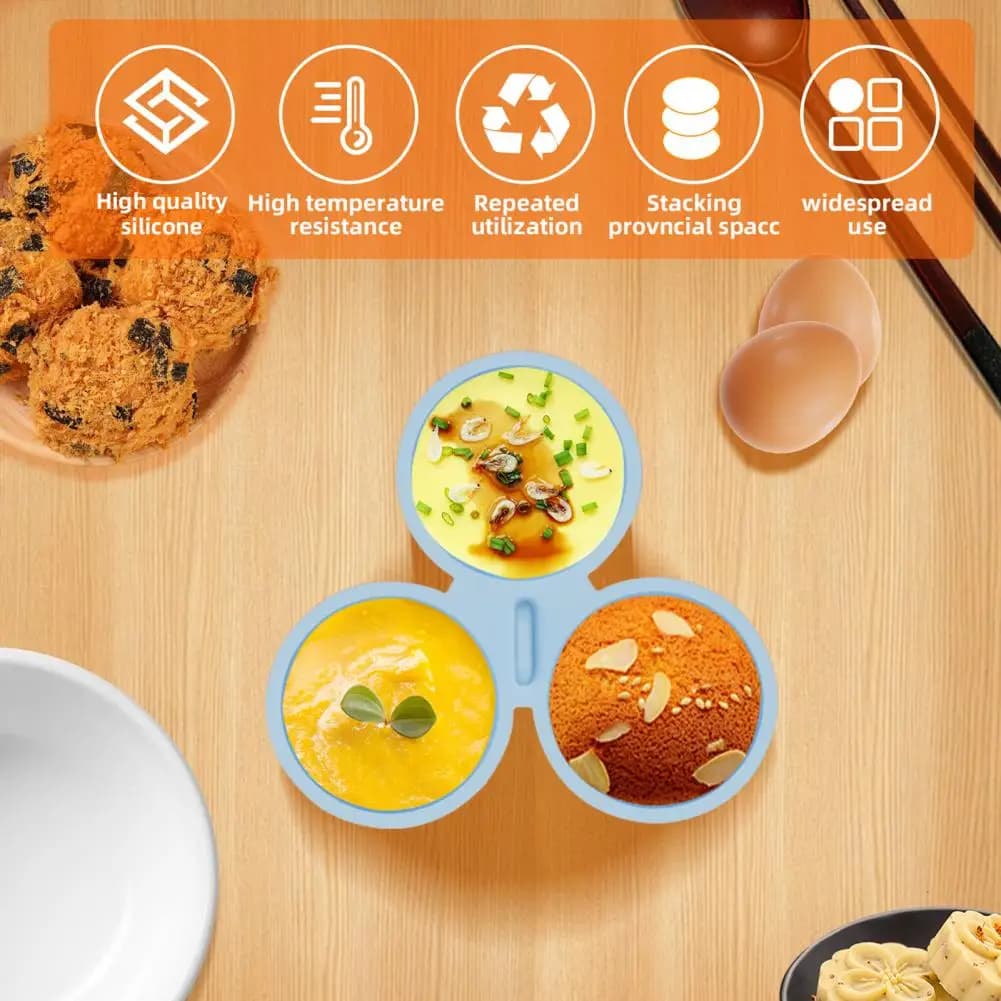 Nuovo Stampo per Uova LamapeeAir Fryer, Facile da Pulire, per Uova Sode, in Silicone, Design Semplice e Concetto Creativo