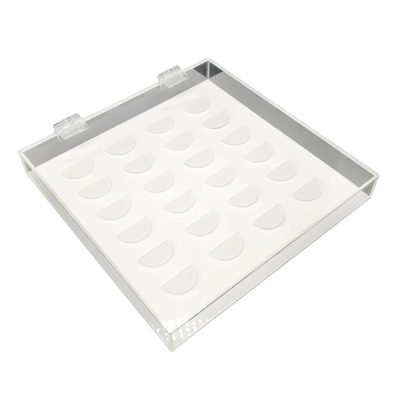 12 paia ciglia finte scatola immagazzinaggio trasparente vetrina acrilica trasparente trucco cosmetico vassoio porta ciglia