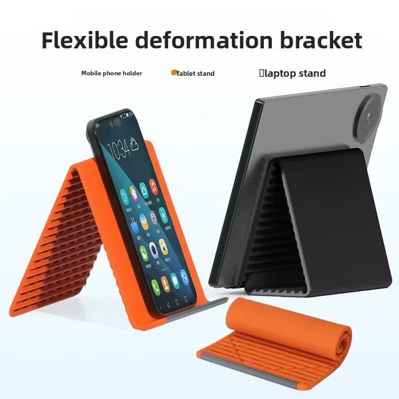 Creative Deformable Silicone Phone Stand Holder Flexible Foldable Desktop Lazy Bracket Portable Travel Easy Storage