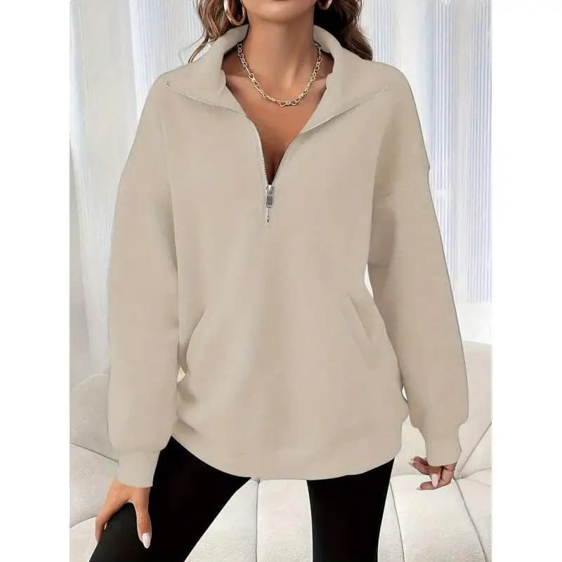 Women's Winter Sweatshirt Set Half Zip Fce Casual Sportswear Three Piece Suite No Brand Registered Trademark Online And Offline