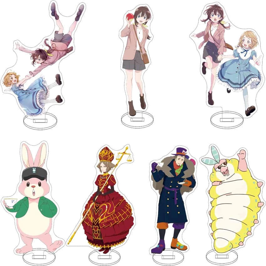 16CM Acrylic Figure Stand Anime Fushigi no Kuni de Alice to -Dive in Wonderland-‌ Alice Queen of Hearts Cos Ornaments Gifts