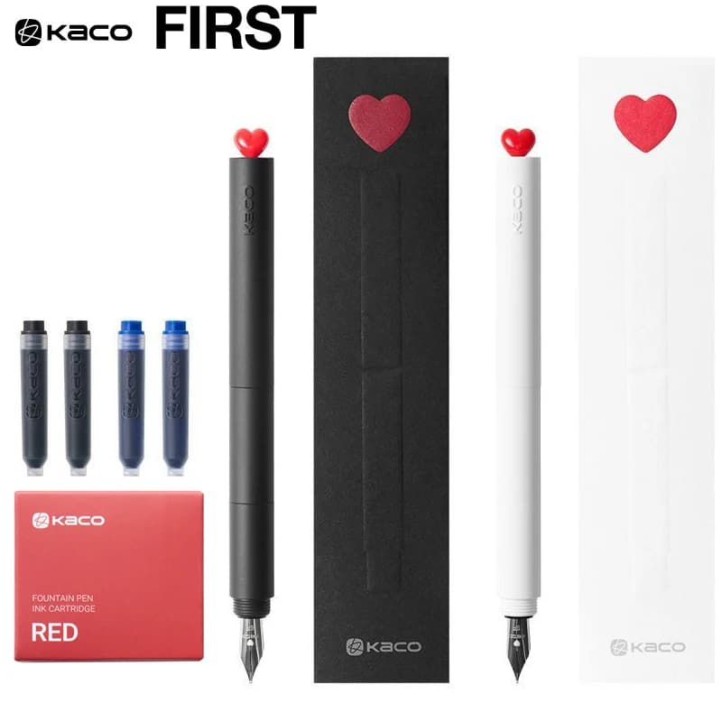 KACO First Love Fountain Pen,EF Nib Smooth Ink Flow for Calligraphy&Office Creative Writing vintage aesthetic stationery tools