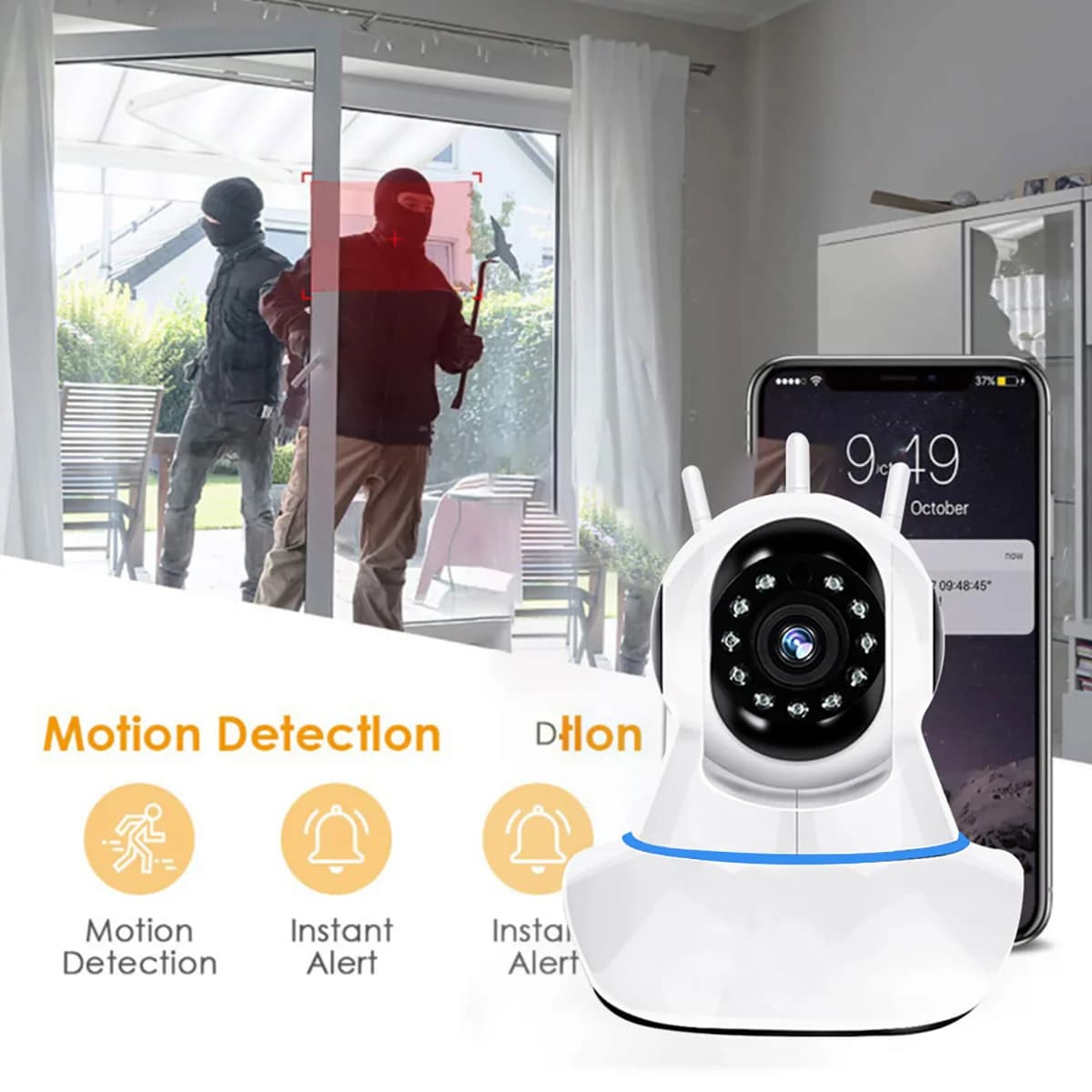 V380Pro App Telecamera dome IP PTZ wireless Visione notturna IR 3MP 1296P AI Rilevazione umanoide Sicurezza domestica CCTV Baby Monitor
