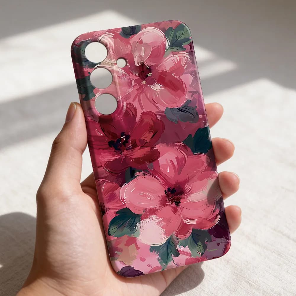 Phone Cover for Samsung S26 S25 S24 S23 S22 Plus S21 Ultra Edge S23 S24 S25 FE, with watercolor floral pattern, in rigid PC, shockproof