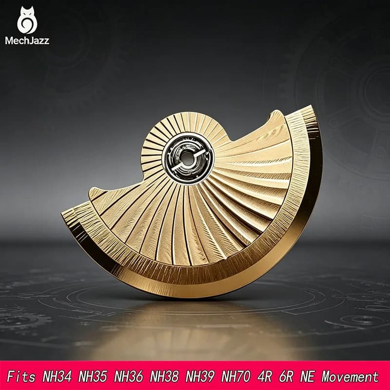 Silver Sunburst Geneva Striped Automatic Rotor Oscillating Weight for Seiko NH34 NH35 NH36 NH37 4R 6R Movement Watch Mod Parts