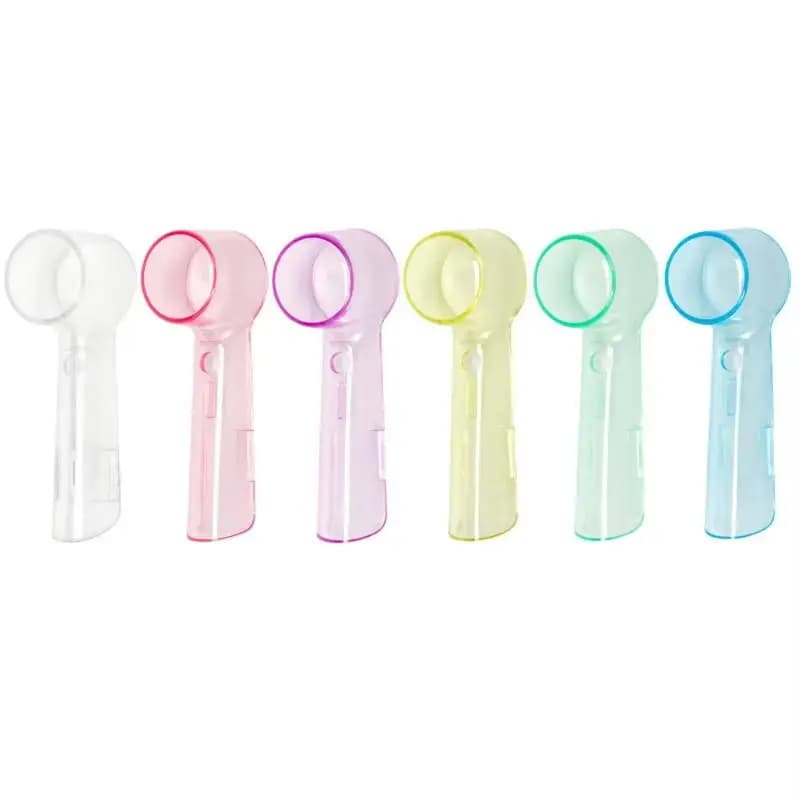 6 spare heads for electric toothbrush, transparent dust cover for head, suitable for the protection of the head