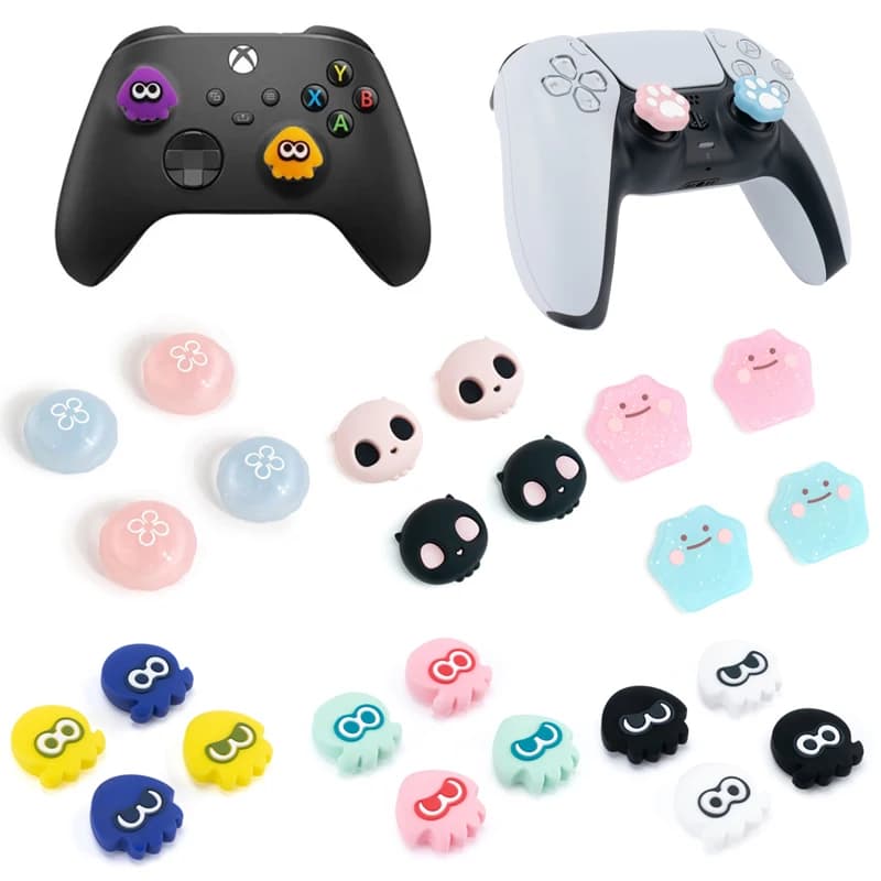 Custodia protettiva in silicone carino Custodia per joystick per Sony PS5 PS4 PS3 Xbox One/360 Slim Series X/S Switch Pro Thumb Stick Grip Cap