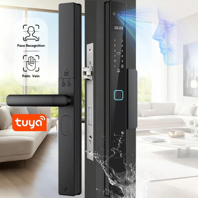 3D Face Recognition Smart Door Lock Automatic Biometric Rfid Ic Card WiFi App Security Camera Fingerprint Digital Locks