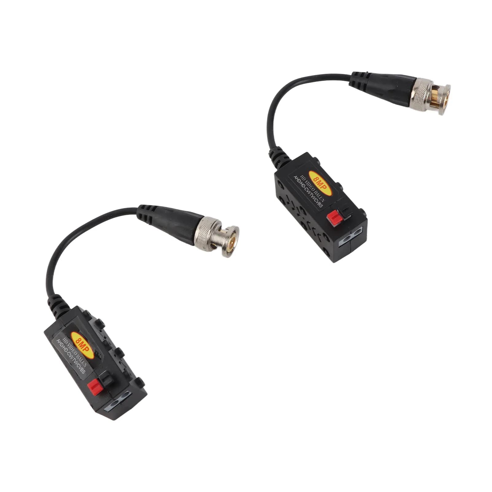 Connettori Professionali HD Video Balun 8MP 1 Canale CVI TVI AHD per Sistemi di Telecamere di Sicurezza (1 Coppia)