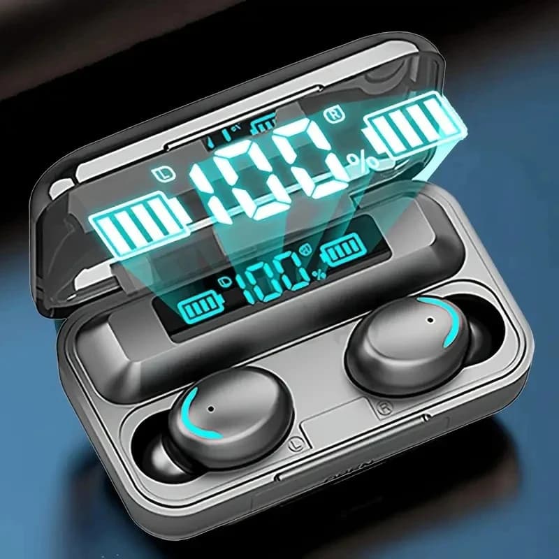 Auricolare Bluetooth TWS wireless F9 con display a LED Auricolari con cancellazione del rumore touch Cuffie per giochi musicali sportivi IPX7 impermeabili