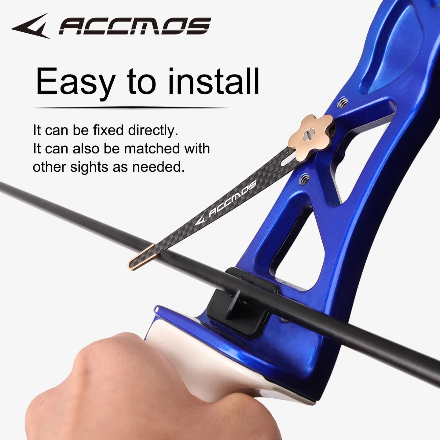 ACCMOS 3K Carbon Fiber Clicker Extender Archery Recurve Bow Releae Position Signal Plate Competition Target Shooting Accessories