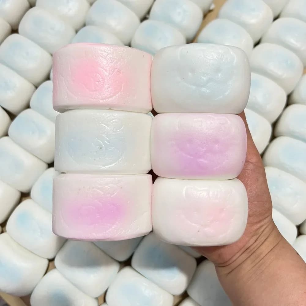 Squishy Simulated Steamed Bun Squeeze Toy Stress Relief Slow Rising Sensory Fidget for Anxiety ADHD Autism Gift for Kids Adults