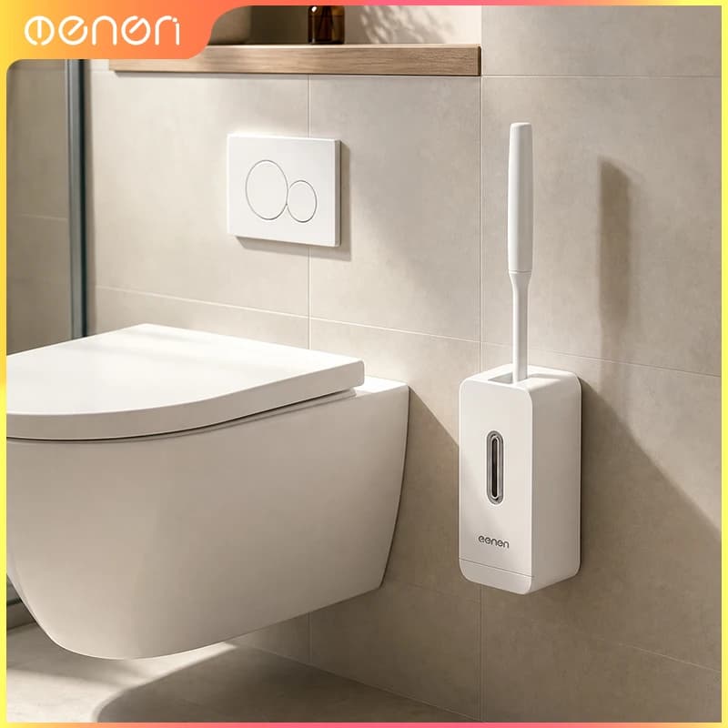 Wall Mounted Silicone Toilet Brush No Dead Angle Deep Cleaning Household Bathroom Sanitary Accessories Toilet Cleaning Brush