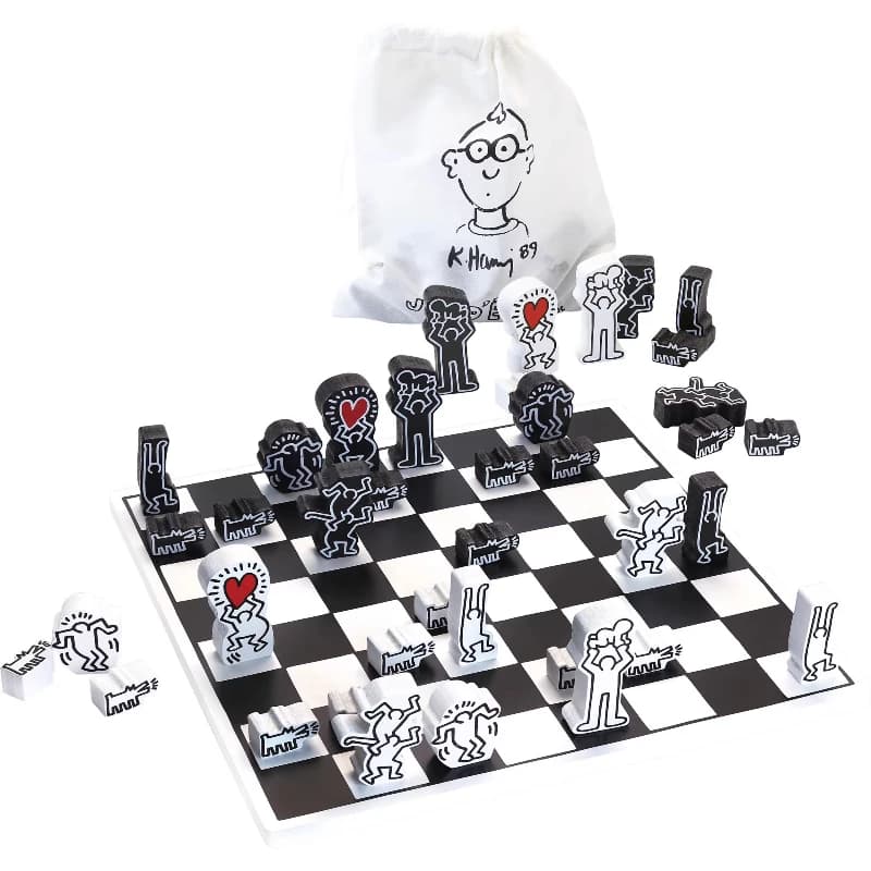 Set di giochi di scacchi internazionali per bambini di vilac - Giocattolo educativo da tavolo in legno con custodia per il trasporto