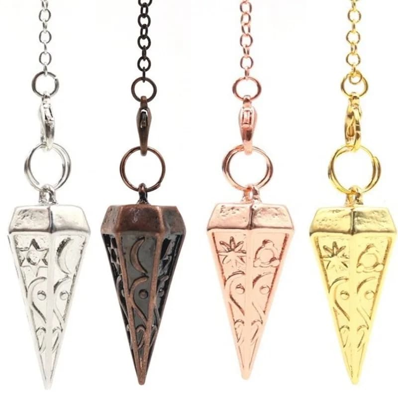 Rame Metallo Rune Pendolo Per Dowsing Divinazione Bilanciamento Corpo Guarigione Chakra Reiki Spirituale Antico Ciondolo Pendolo Pendulo