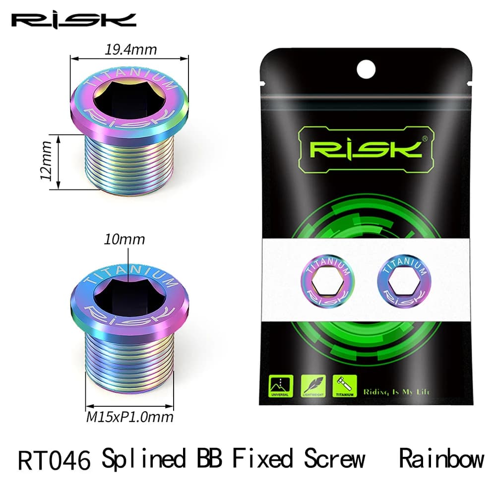 RISCHIO M15x12 Bicicletta Scanalata BB Vite Fissa Ruota Catena Octalink Collegamento Movimento Centrale Della Bici Bullone Manovella Copertura Antipolvere