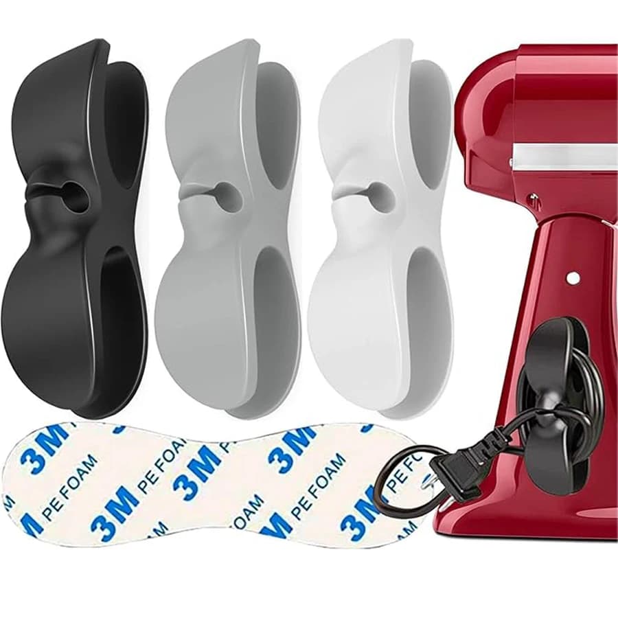 1 pz Electrodomestic Kitchen Organizer Cable Adhesive Winding Power Cable Management Wrap Clip Hook for Home Gadget Blender