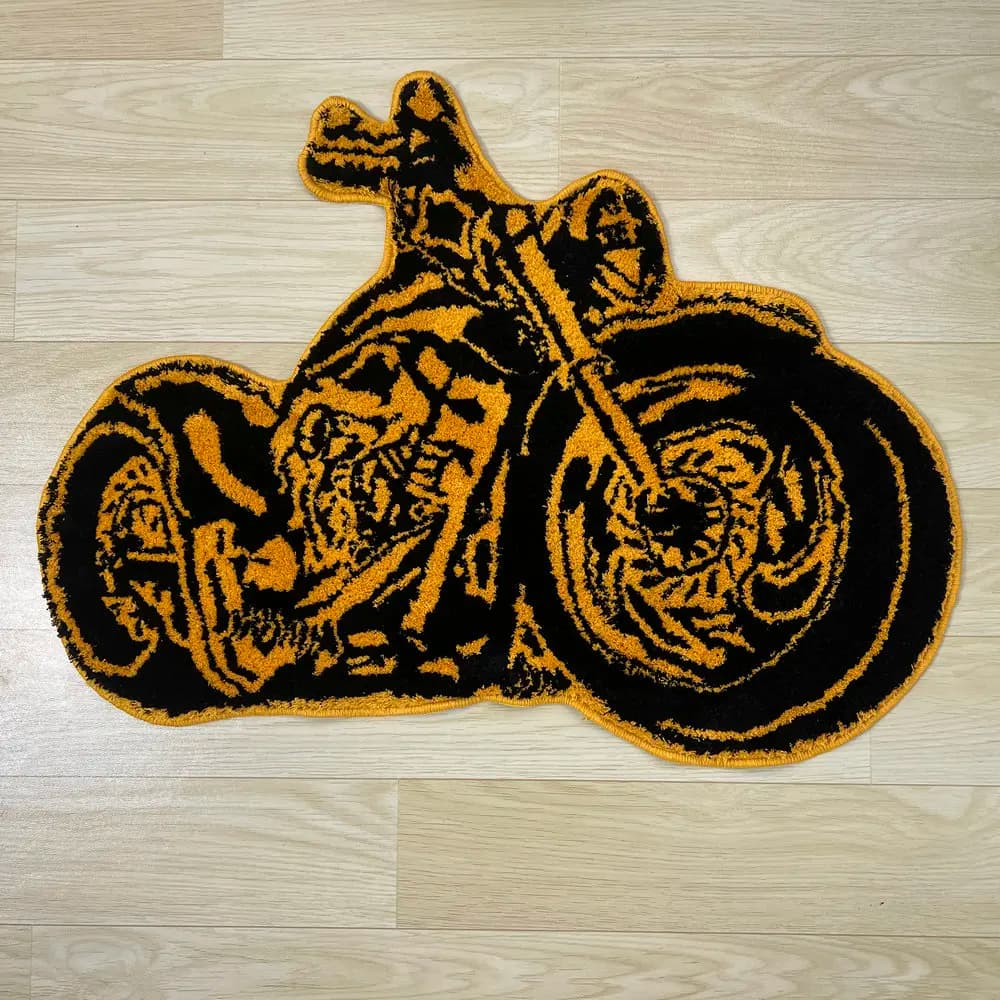 Tappeto trapuntato fatto a mano per moto cool, morbido peluche, arredamento per la camera dei bambini, tappeto antiscivolo, tappetino da bagno, regalo di compleanno per ragazzo Dropshipping