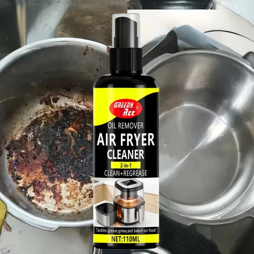 Spray detergente per friggitrice ad aria Greedy Tree da 110 ml, 2-in-1: pulisce e sgrassa, rimuove grasso, sporco e cibo incrostato per elettrodomestici da cucina