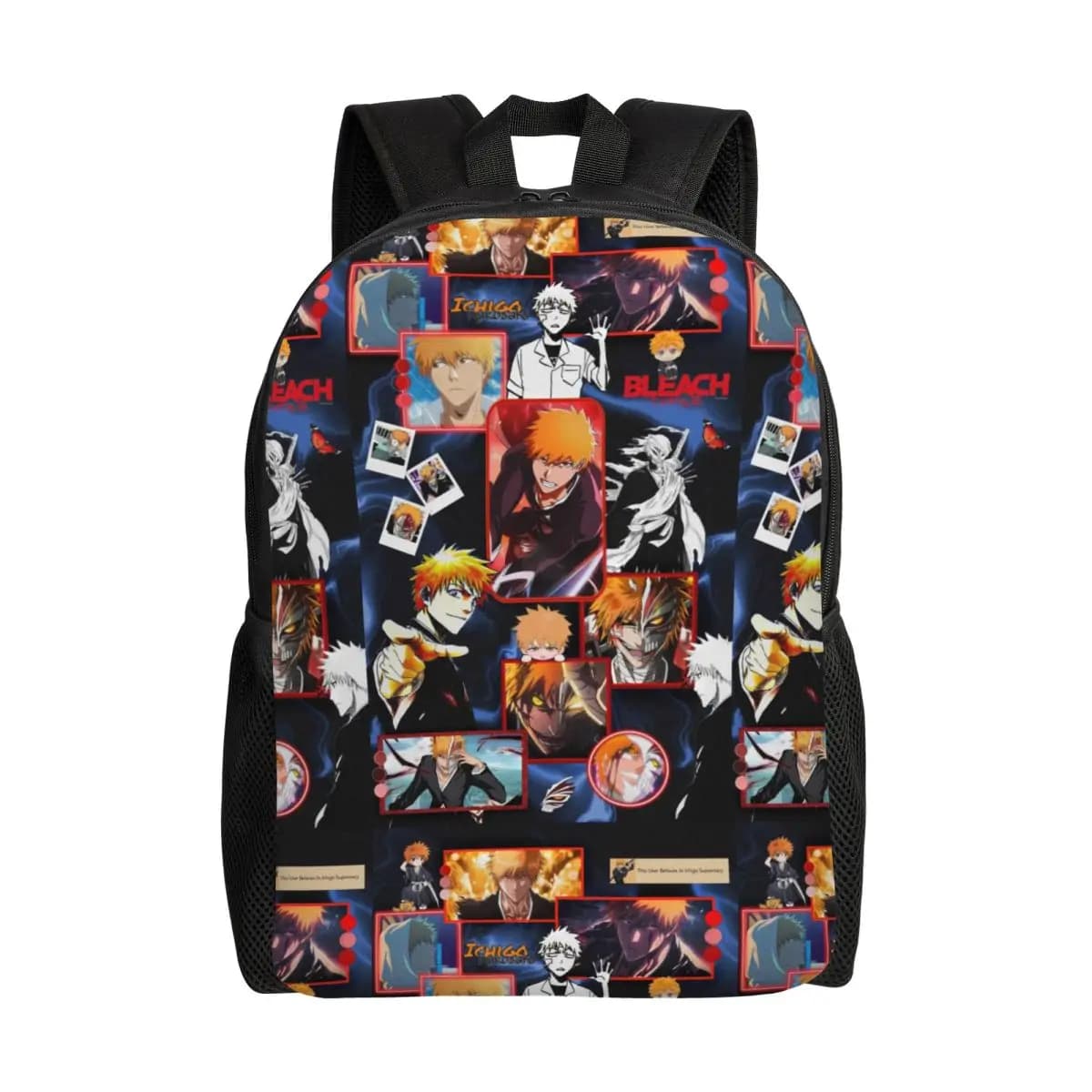 Zaini personalizzati Bleach Anime per donne, uomini, studenti universitari, borsa per libri, adatta per laptop da 15 pollici