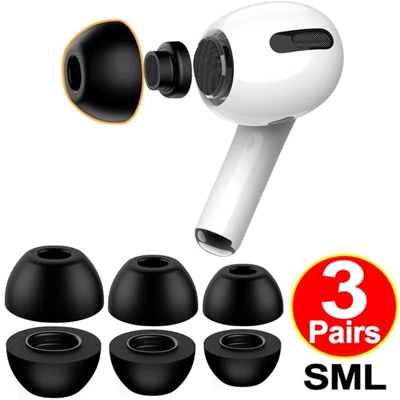3-1 Paia Auricolari in Memory Foam for AirPods Pro 1 2 Auricolari with noise cancellation Soft earplugs Sponge cushions