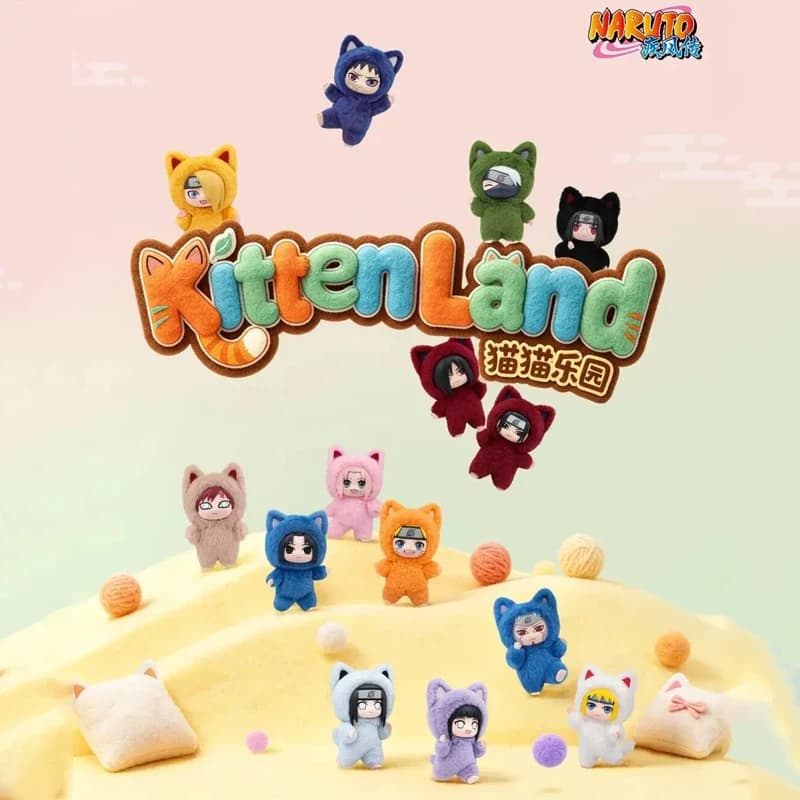 New Eaki Naruto Shippuden Cat Paradise Series Blind Box Vol.3 Cute Plush Surprise Gift Fans Collection Trendy Toys