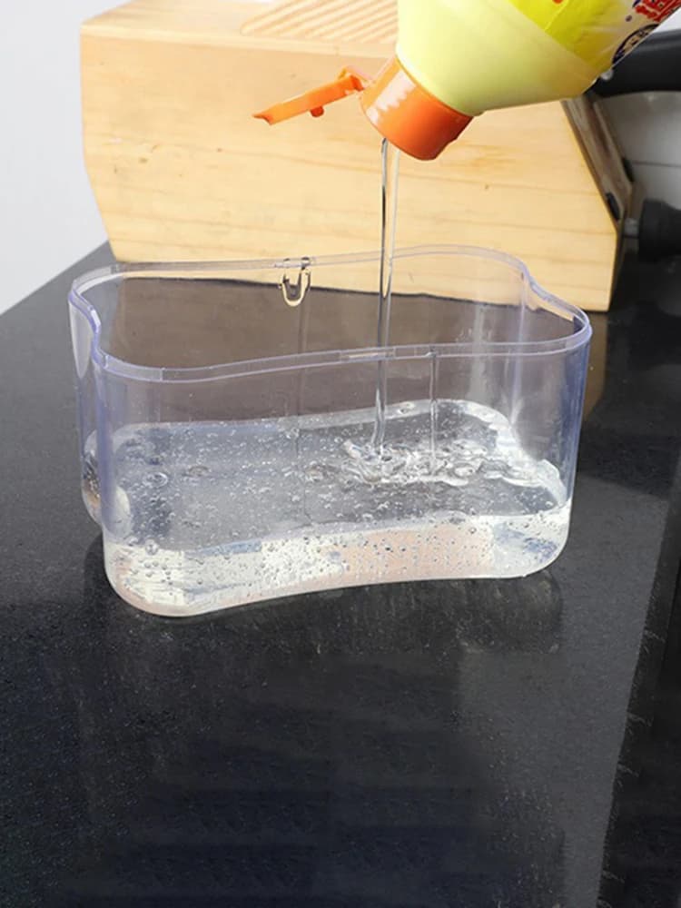 Spazzola per Pulizia Pentole con Dispenser Automatico di Detersivo Liquido, Utensile da Cucina per Lavaggio Piatti