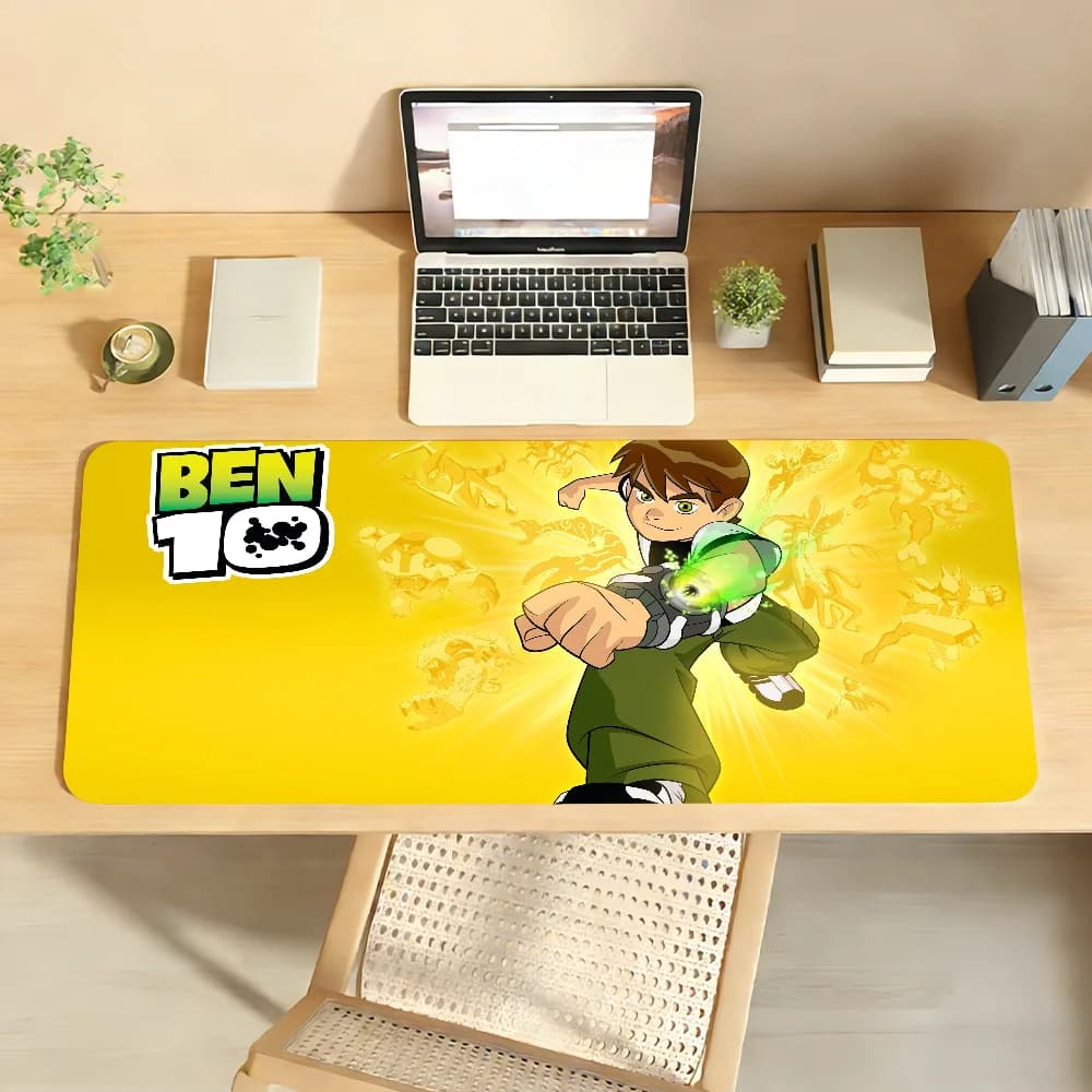 Tappetino per mouse Cartoon B-Ben 10 per computer portatile, tappetino per mouse in gomma antiscivolo, tappetino per mouse per giocatori, decorazione per scrivania