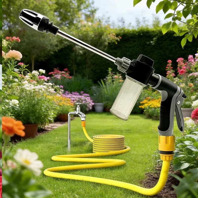 High Pressure Water Gun for Car Wash, Garden Pipe Nozzle, Multifunctional Irrigation Tool, Powerful Cleaning for Cars and Gardens