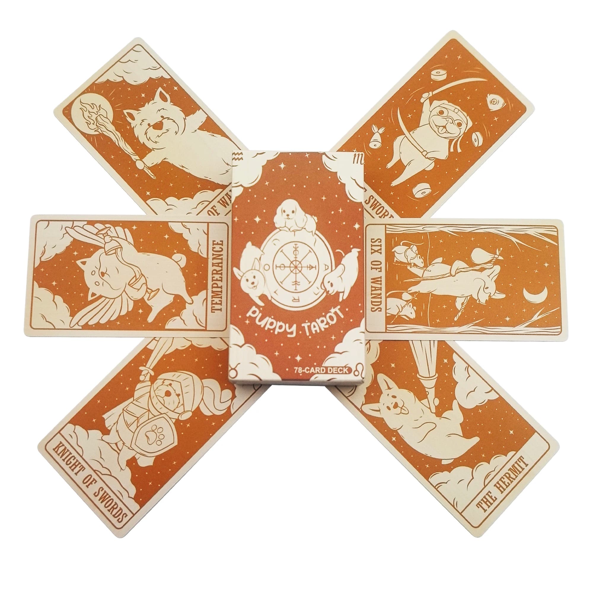 Cane Animali Cucciolo Tarocchi Carte Gioco da tavolo Mazzo Divinazione Carte Oracle Visione inglese Fortune Telling Gioco per feste in famiglia Regalo