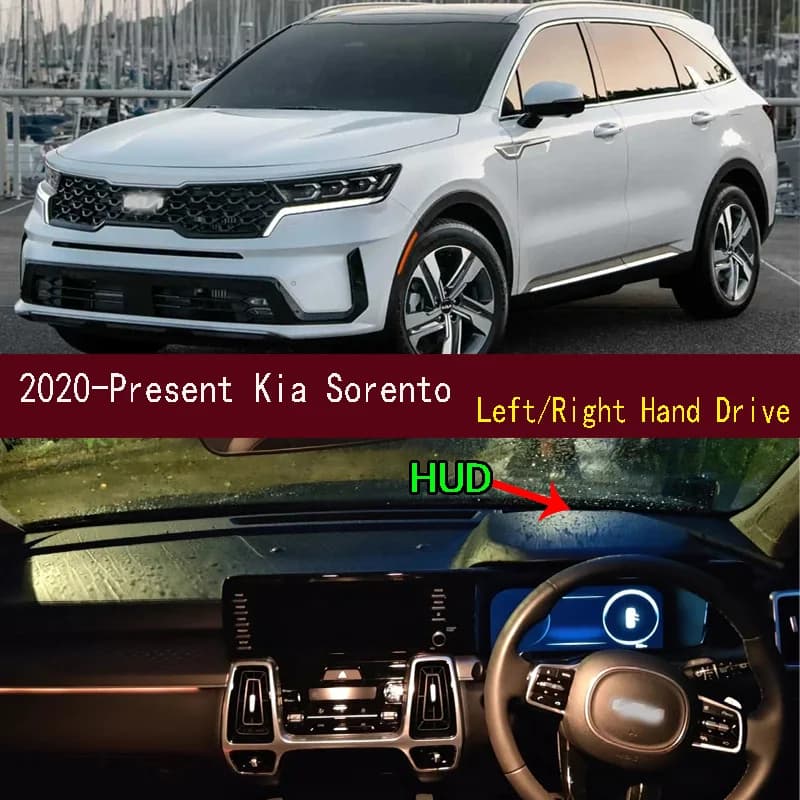 Per il 2020-2026 Kia Sorento IV Dash Zerbino antiscivolo Dash Zerbino Cruscotto Copertura Pannello strumenti Protezione solare Pad Ornamenti